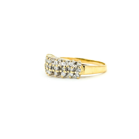 Ring 3 Row .27ctw Round Diamonds 14ky sz7 224090001