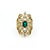 Ring Effy Milgrain .40ctw Round Diamonds 1.0ct Emerald 14ky sz7 224090153