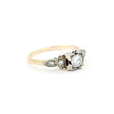  Ring Engagement 1940's .25ct Round Diamond .06ctw Diamonds 14/18kyw sz8 224090752