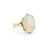  Ring 7.5ct Oval Cabochon Australian Opal 18ky sz7 224090154