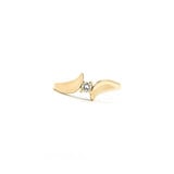  Ring Solitaire Engagement 4 Prong .07ct Round Diamond 14ky sz7 224090304