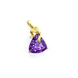  Pendant .14ctw Diamonds Amethyst 18ky 1.1x.7" 123120069