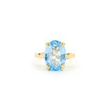  Ring 12.8x9mm Topaz 14ky Sz6.5 223040106