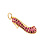 Pendant Heel .76ctw Ruby 14ky 1x.25" 123060165