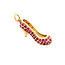 Pendant Heel .76ctw Ruby 14ky 1x.25" 123060165