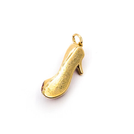 Pendant Heel .76ctw Ruby 14ky 1x.25" 123060165
