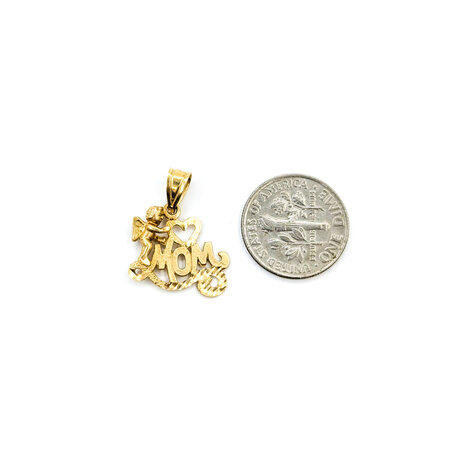 Pendant Mom Cupid 14ky .6x.5" 1.6g 122120482