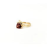  Ring 7.5mm Trillion Garnet 14ky Sz6 123080052