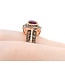 Ring LeVian 1.00ctw Round Diamonds .88ct Rhod Garnet 14ky sz7 124060157