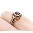 Ring LeVian 1.00ctw Round Diamonds .88ct Rhod Garnet 14ky sz7 124060157