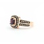 Ring LeVian 1.00ctw Round Diamonds .88ct Rhod Garnet 14ky sz7 124060157