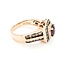 Ring LeVian 1.00ctw Round Diamonds .88ct Rhod Garnet 14ky sz7 124060157