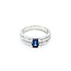 Ring .16ctw Round Diamonds .75ct Sapphire 14kw Sz6 221090078