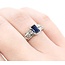 Ring .16ctw Round Diamonds .75ct Sapphire 14kw Sz6 221090078