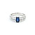 Ring .16ctw Round Diamonds .75ct Sapphire 14kw Sz6 221090078