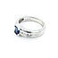 Ring .16ctw Round Diamonds .75ct Sapphire 14kw Sz6 221090078
