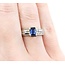 Ring .16ctw Round Diamonds .75ct Sapphire 14kw Sz6 221090078