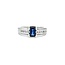 Ring .16ctw Round Diamonds .75ct Sapphire 14kw Sz6 221090078