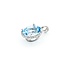 Pendant .11ctw Round Diamonds 6.51ct Blue Topaz 20x12mm 14kw " 124091250
