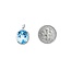 Pendant .11ctw Round Diamonds 6.51ct Blue Topaz 20x12mm 14kw " 124091250