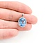 Pendant .11ctw Round Diamonds 6.51ct Blue Topaz 20x12mm 14kw " 124091250