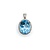 Pendant .11ctw Round Diamonds 6.51ct Blue Topaz 20x12mm 14kw " 124091250