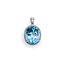 Pendant .11ctw Round Diamonds 6.51ct Blue Topaz 20x12mm 14kw " 124091250
