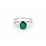 Ring .30ctw Baguettes Diamonds 1.19ct Emerald 900pt 2.5mm sz7 124060185