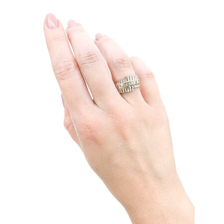 Ring .50ctw Square Emerald Diamonds 900pt sz5.25 124060012