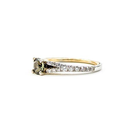 Ring  .46ctw Diamonds .59ct Alexandrite  Platinum & 14ky Sz7 121090233