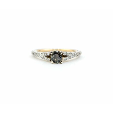 Ring  .46ctw Diamonds .59ct Alexandrite  Platinum & 14ky Sz7 121090233
