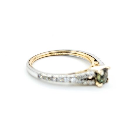 Ring  .46ctw Diamonds .59ct Alexandrite  Platinum & 14ky Sz7 121090233