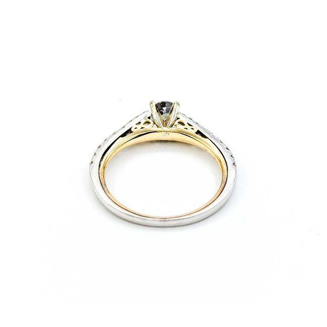 Ring  .46ctw Diamonds .59ct Alexandrite  Platinum & 14ky Sz7 121090233