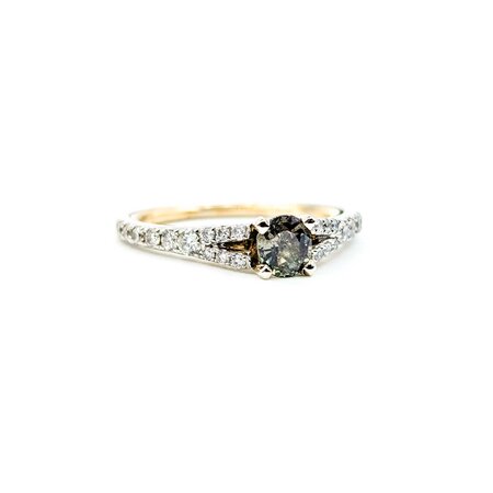 Ring  .46ctw Diamonds .59ct Alexandrite  Platinum & 14ky Sz7 121090233