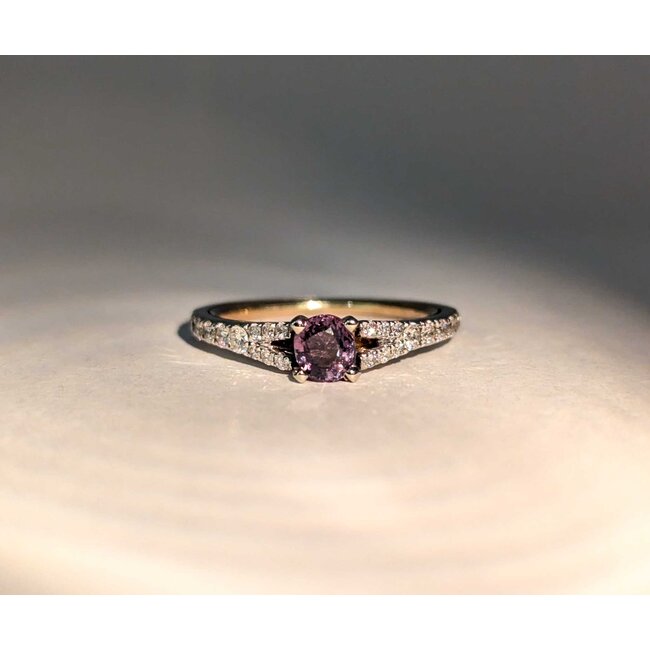 Ring  .46ctw Diamonds .59ct Alexandrite  Platinum & 14ky Sz7 121090233