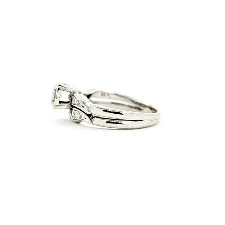 Ring Set Mid Century .33ct Round Diamond .15ctw Diamonds 14kw sz7.25 224090751