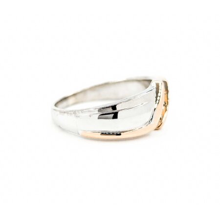Ring 3 Stone Channel Set .12ctw Round Diamonds 14ktt sz10 224090452