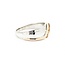 Ring 3 Stone Channel Set .12ctw Round Diamonds 14ktt sz10 224090452