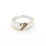 Ring 3 Stone Channel Set .12ctw Round Diamonds 14ktt sz10 224090452
