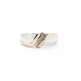  Ring 3 Stone Channel Set .12ctw Round Diamonds 14ktt sz10 224090452