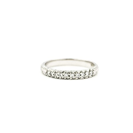 Ring Varna Engraved Style .07ctw Round Diamonds Platinum sz5 224090456