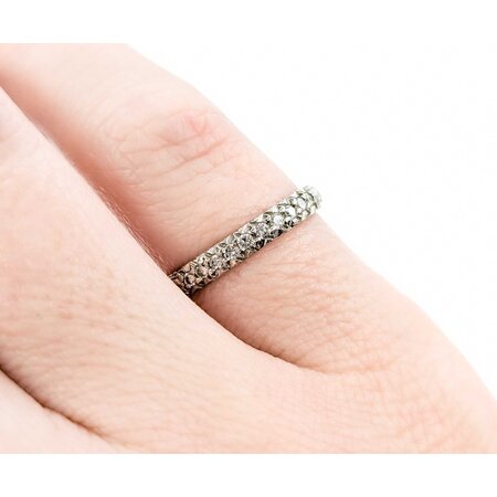 Ring Varna Engraved Style .07ctw Round Diamonds Platinum sz5 224090456
