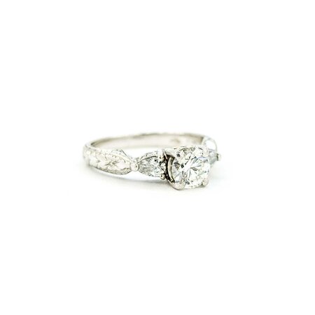 Ring Varna Engagement AGSL#3832706 .56ct Round Diamond .20ctw Diamonds Platinum/18ky sz5 224090305