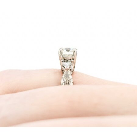 Ring Varna Engagement AGSL#3832706 .56ct Round Diamond .20ctw Diamonds Platinum/18ky sz5 224090305