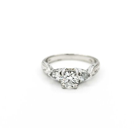Ring Varna Engagement AGSL#3832706 .56ct Round Diamond .20ctw Diamonds Platinum/18ky sz5 224090305