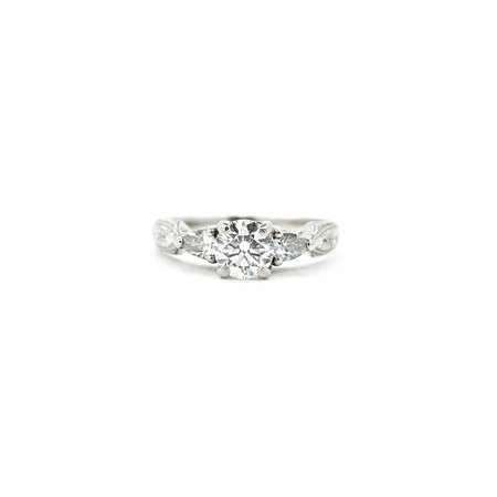 Ring Varna Engagement AGSL#3832706 .56ct Round Diamond .20ctw Diamonds Platinum/18ky sz5 224090305
