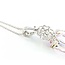 Pendant .08ctw Round Diamonds 18.38ct Morganite 14kw 16" 222100119