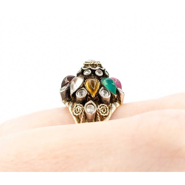Ring Bohemian Multi Gem 17ky Sz8.5 222090031