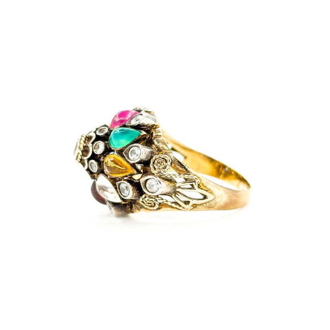 Ring Bohemian Multi Gem 17ky Sz8.5 222090031