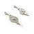 Earrings 2.25ctw Euro & Single Cut Diamonds Shield Dangle .80ctw Briolette Pink Sapphire 1.6x.55" 900pt 124064452